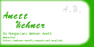 anett wehner business card